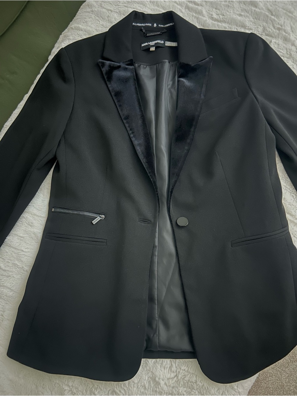 Karl Lagerfeld Black Tuxedo Blazer NWOT Never Worn.